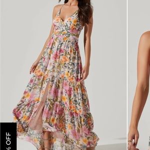 Astr frolic floral maxi dress
